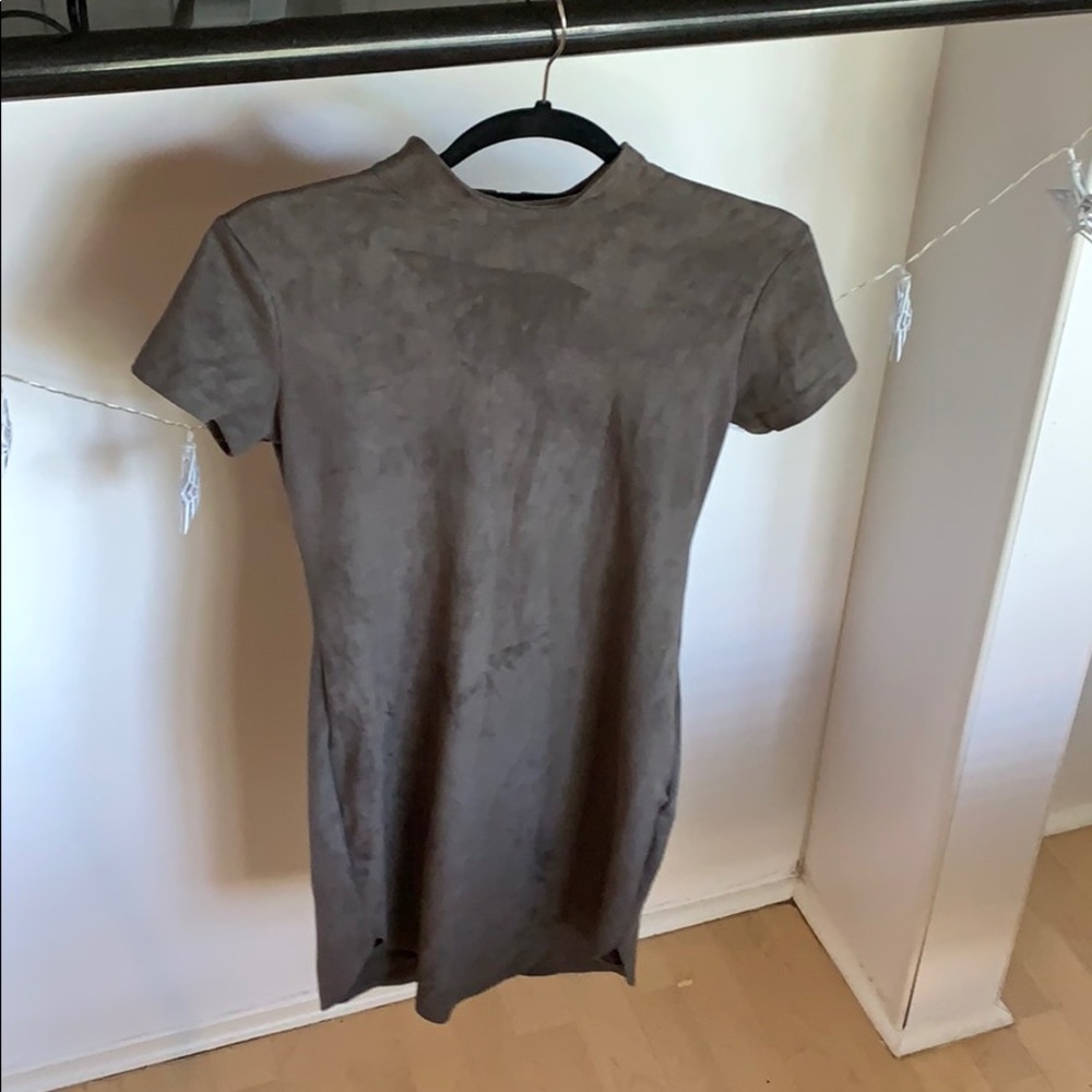 Little grey velvet dress